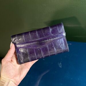 Vintage purple eel skin wallet 😍